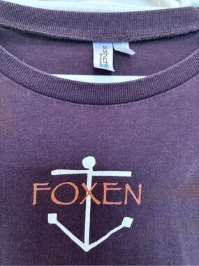 Foxen Anchor Graphic Tee in Chocolate Brown - Long Sleeve Crew